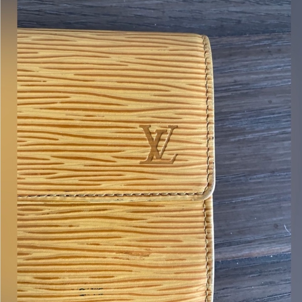 Louis Vuitton Mustard yellow Epi Leather Wallet